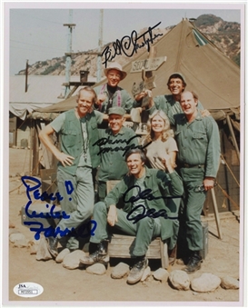 M*A*S*H Cast Signed Photo - Signed by 4 Including Alda, Farrell, Morgan & Christopher (JSA)